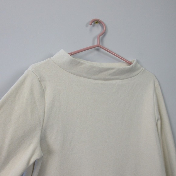 Dudley Stephens Sweatshirt Fleece Pullover Women M Ivory Tuckernuck Lounge 242 - Picture 4 of 11